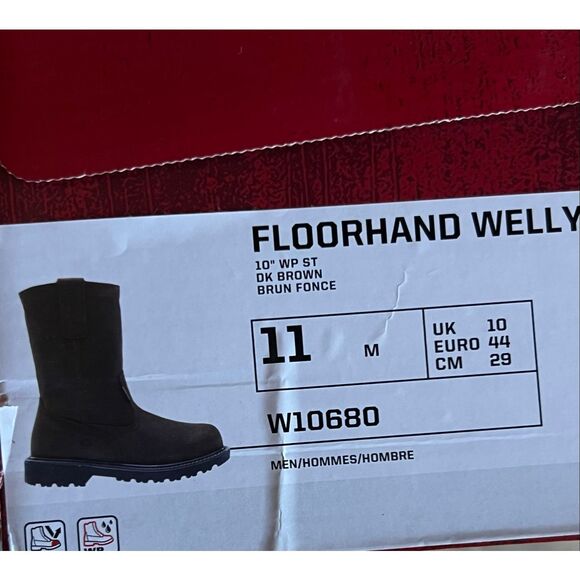 Wolverine Men's 11 Floorhand Waterproof 10" Steel Toe Work Boot brown - Picture 8 of 8